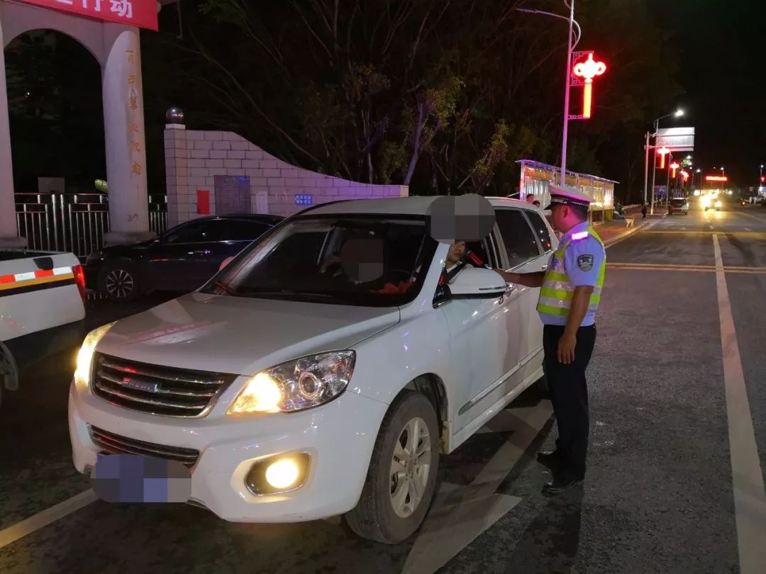 今晚大埔交警高陂中隊查車好嚴