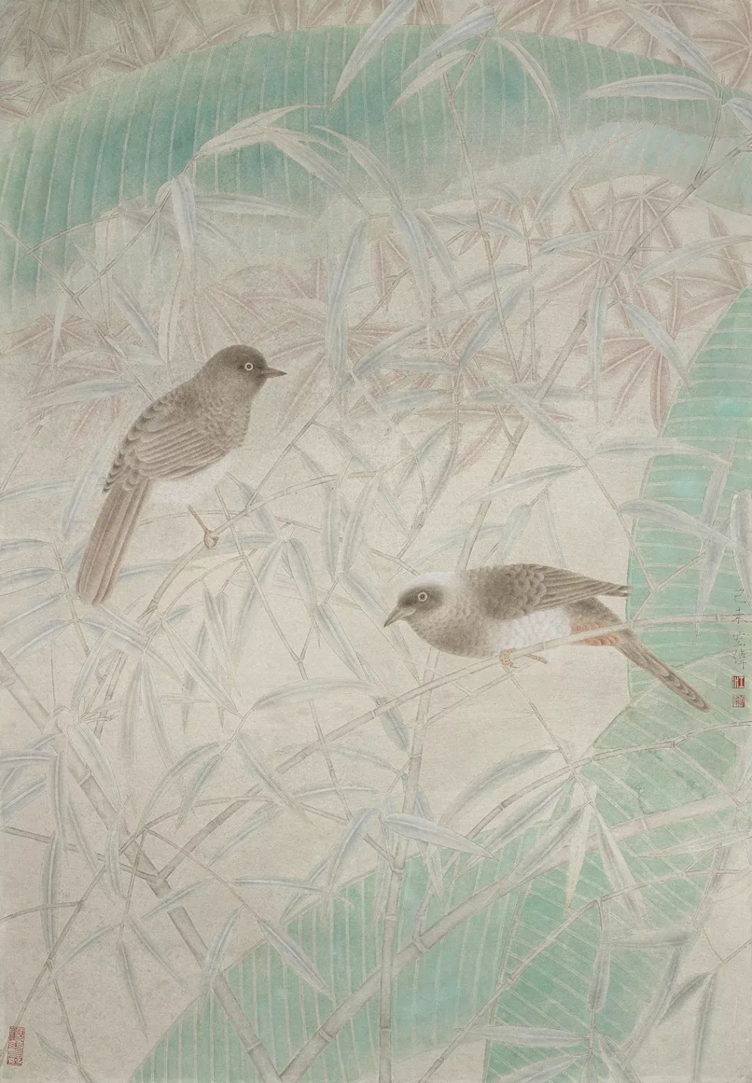 江宏伟作品 竹荫图从十几岁开始学画,接受严格的训练,有很扎实的功力