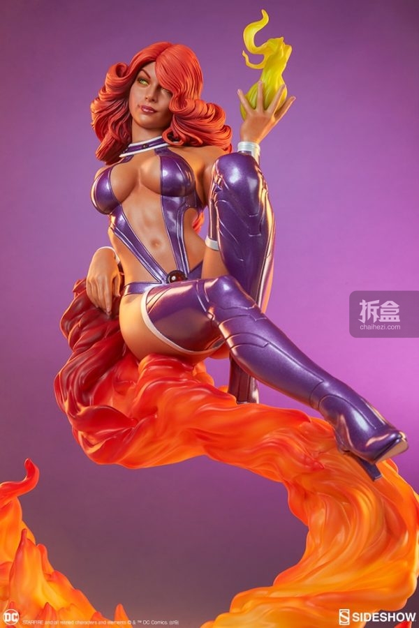 sideshowdc漫画starfire星火19寸pf雕像
