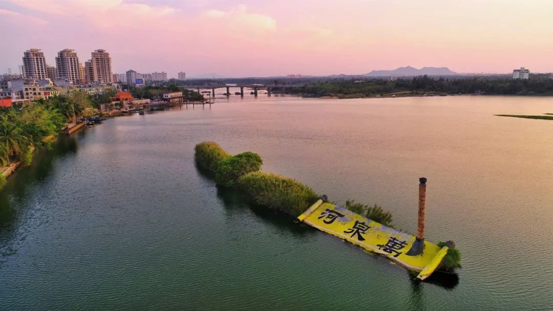 图说琼海:万泉河日落景象