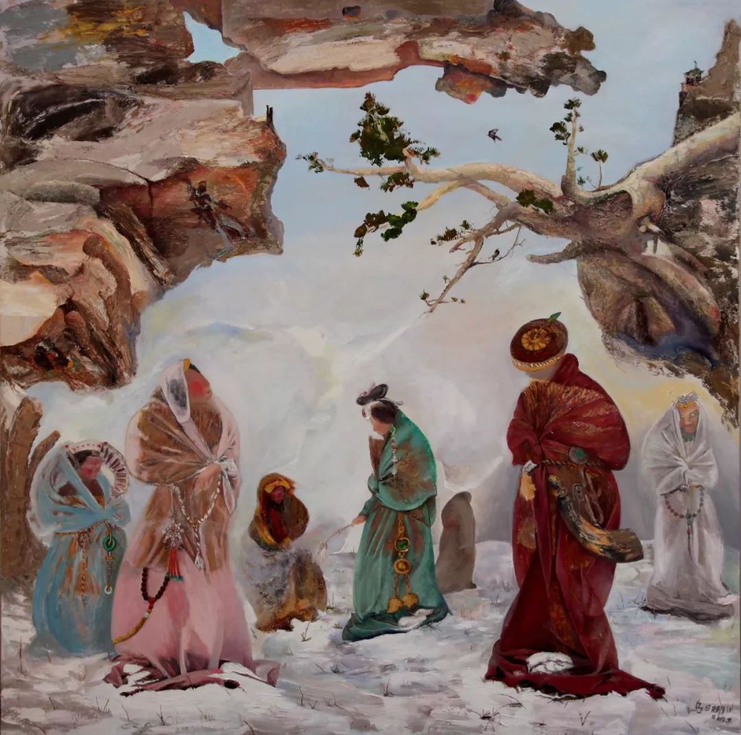 《丝绸之路》 160x160cm