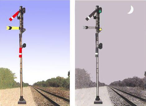 67这是全国解放后生产的臂板信号机,早已被淘汰.