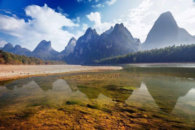 端午桂林桂林山水甲天下玻璃橋高山滑道鐘乳石溶洞騎行陽朔徒步九馬畫