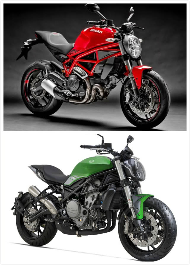 价格相差一倍杜卡迪monster797对比贝纳利752s