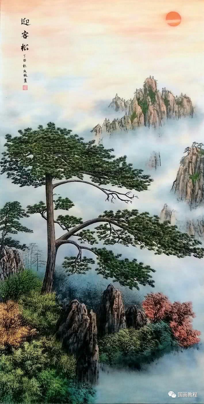 国彩山水画100幅美