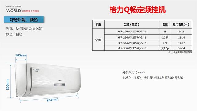 空调尺寸大全格力空调产品尺寸详细信息