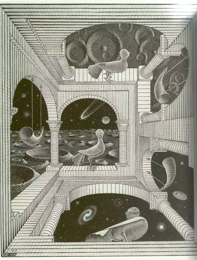 观景楼石版埃舍尔(瑞士)1958被践踏的花石版夏加尔(俄)夏令时石版