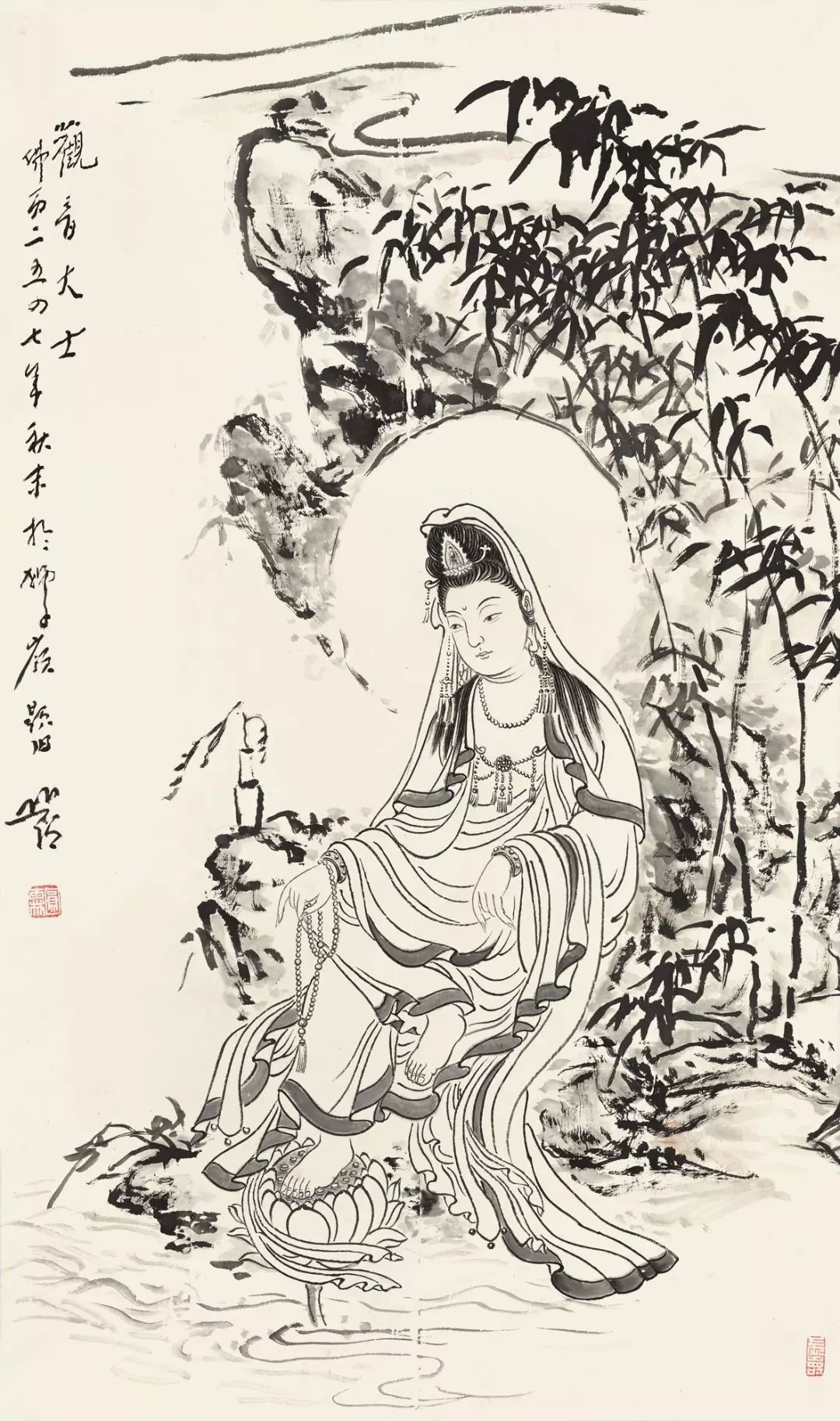 圆霖法师佛事之余每日坚持挥毫写字作画