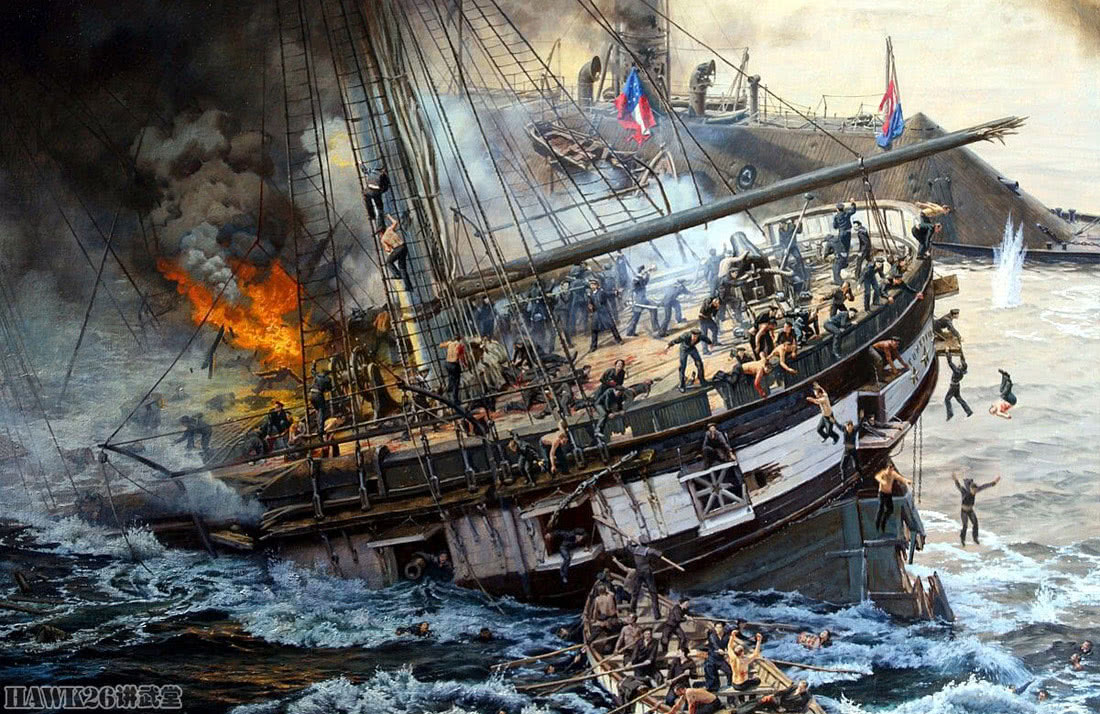 原创图说美国邦联海军建造的第一艘重型战舰弗吉尼亚号铁甲舰