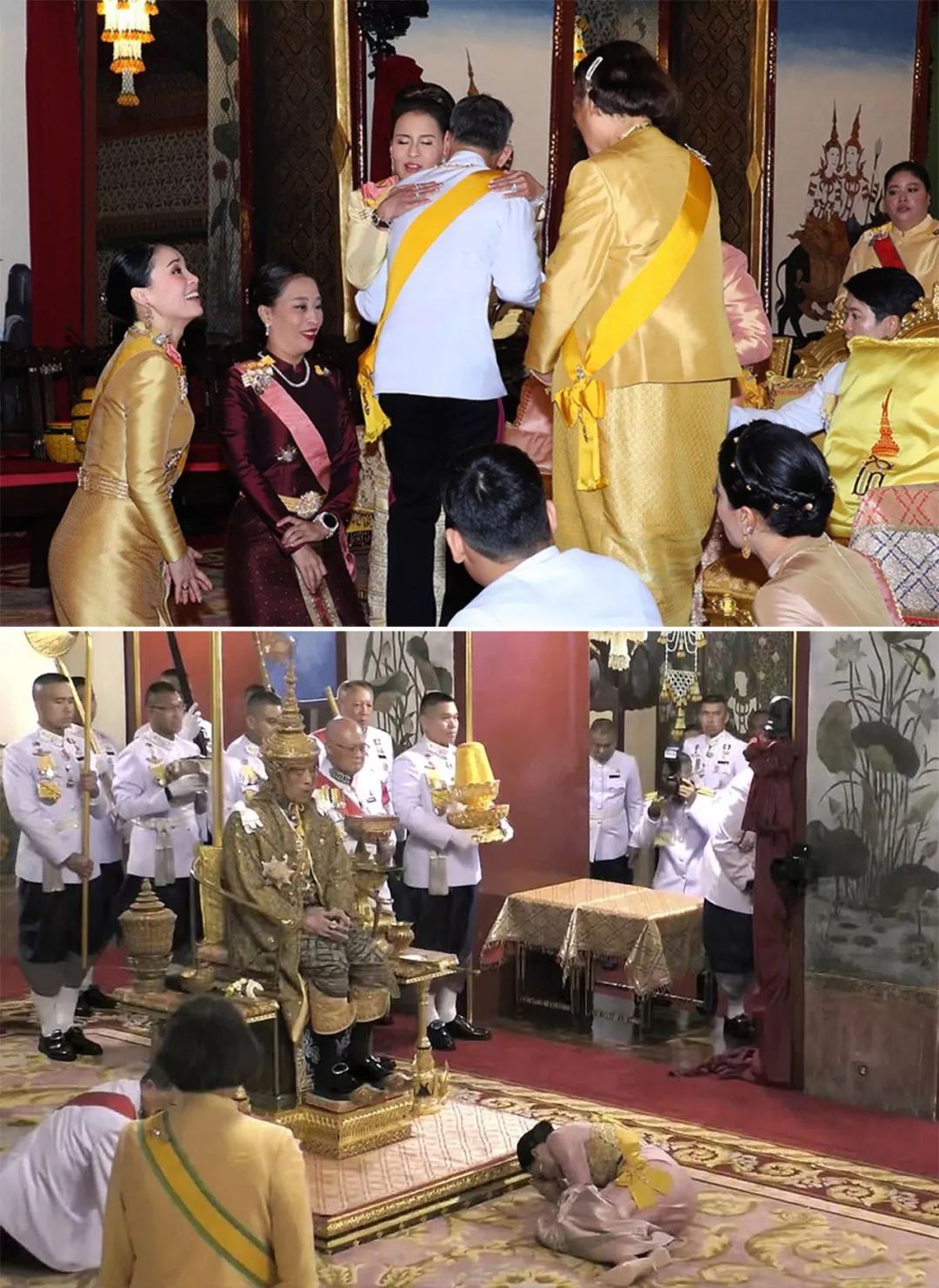 原创泰国新王后不仅跪老公还对婆婆画像躺地上磕头难怪被国王器重