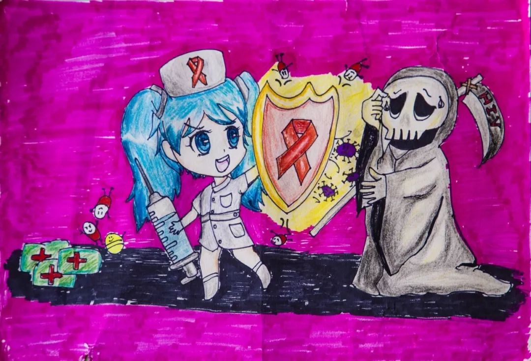 天使手中的剑消灭了艾滋病病毒.