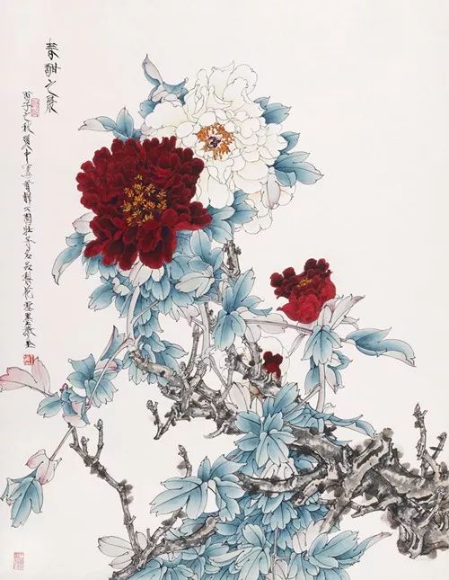 王道中如何画工笔牡丹
