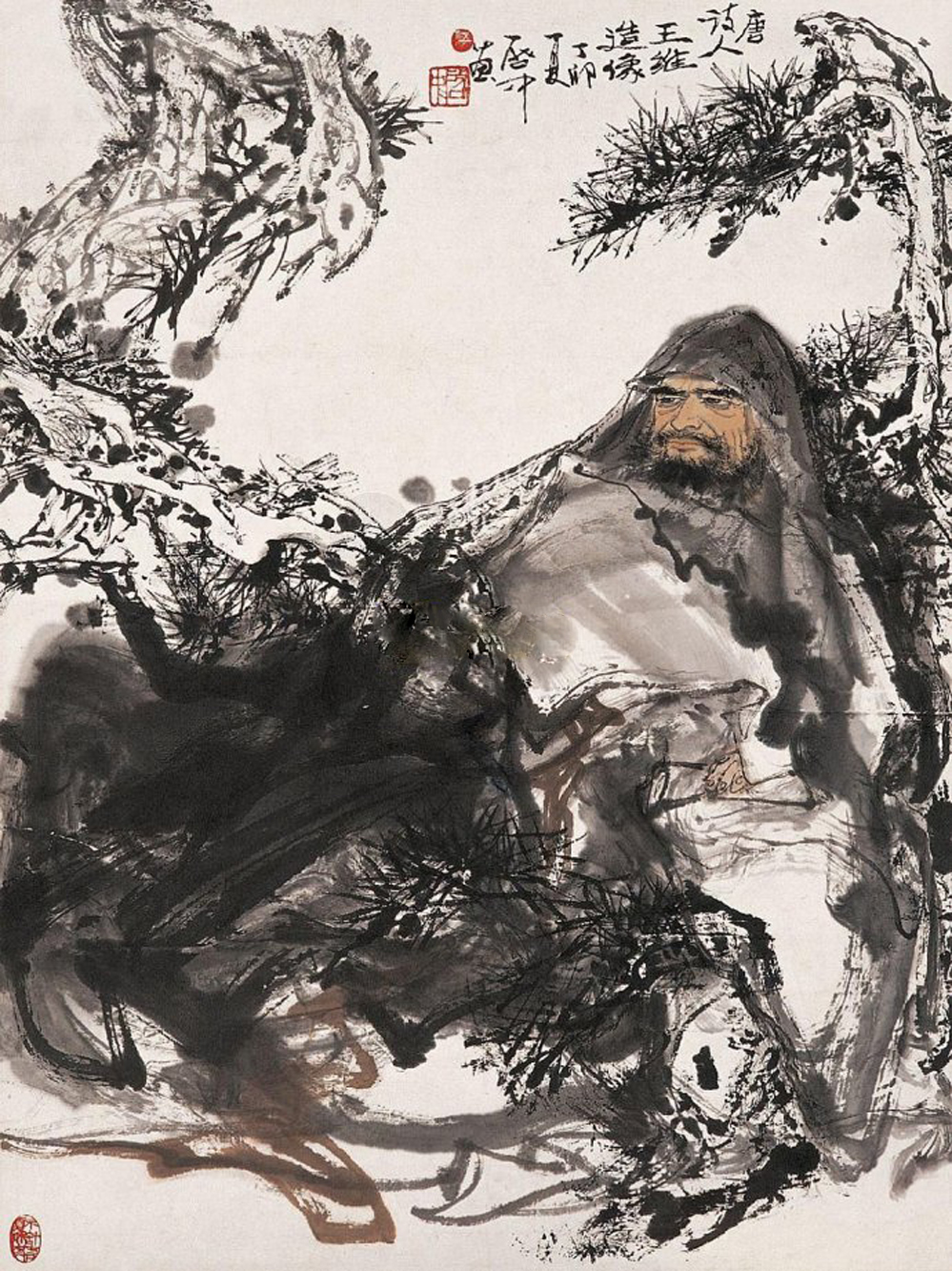 伍启中画家《写意人物 水墨绘画的理解》