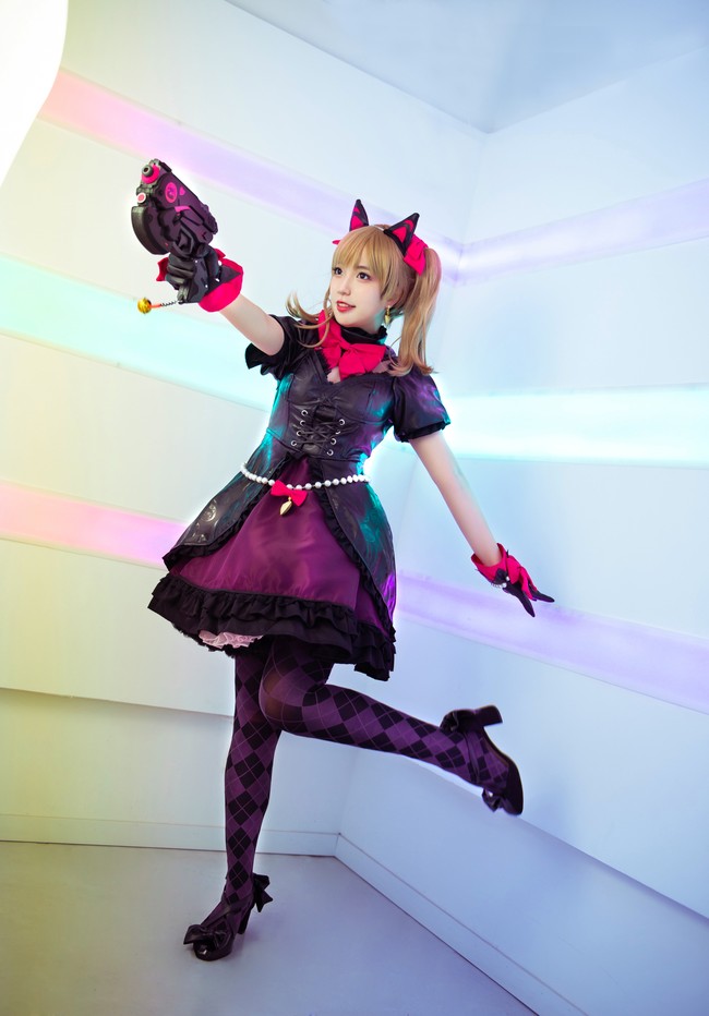 cos守望先锋黑猫露娜dva