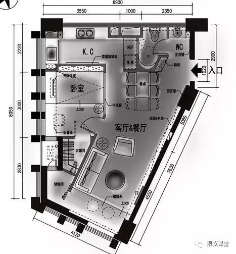 一個50平米異形戶型的26個優化方案!終於收集全了.