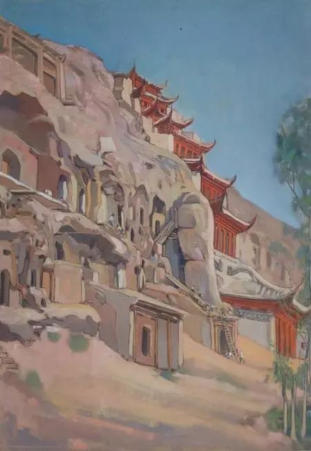 花开敦煌常书鸿常沙娜父女美术作品展在甘肃省博物馆开展