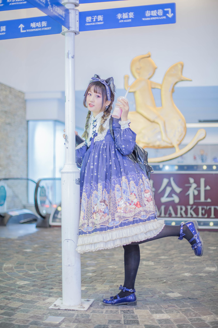 占星猫lolita街拍