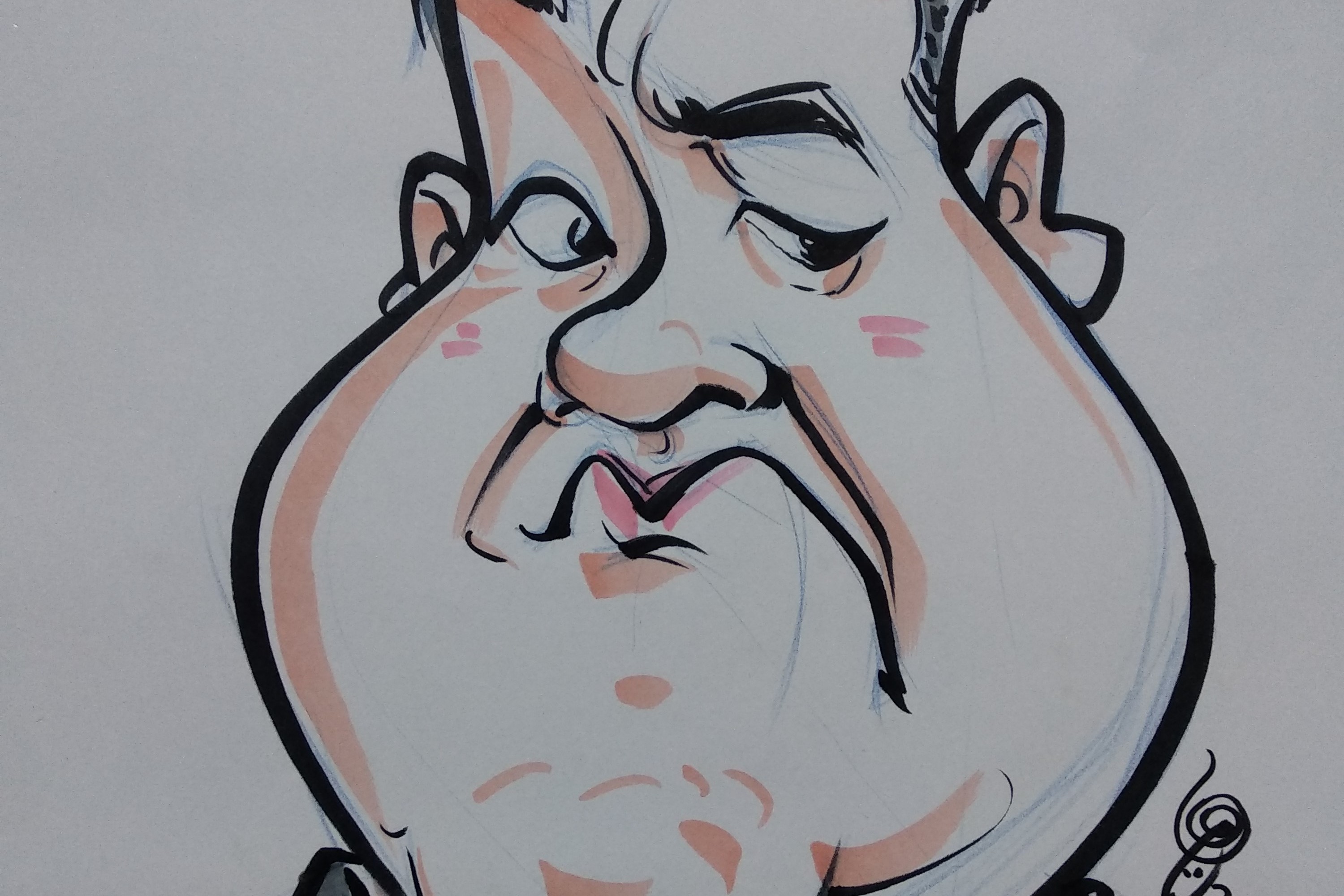 漫画肖像大叔漫画王西振