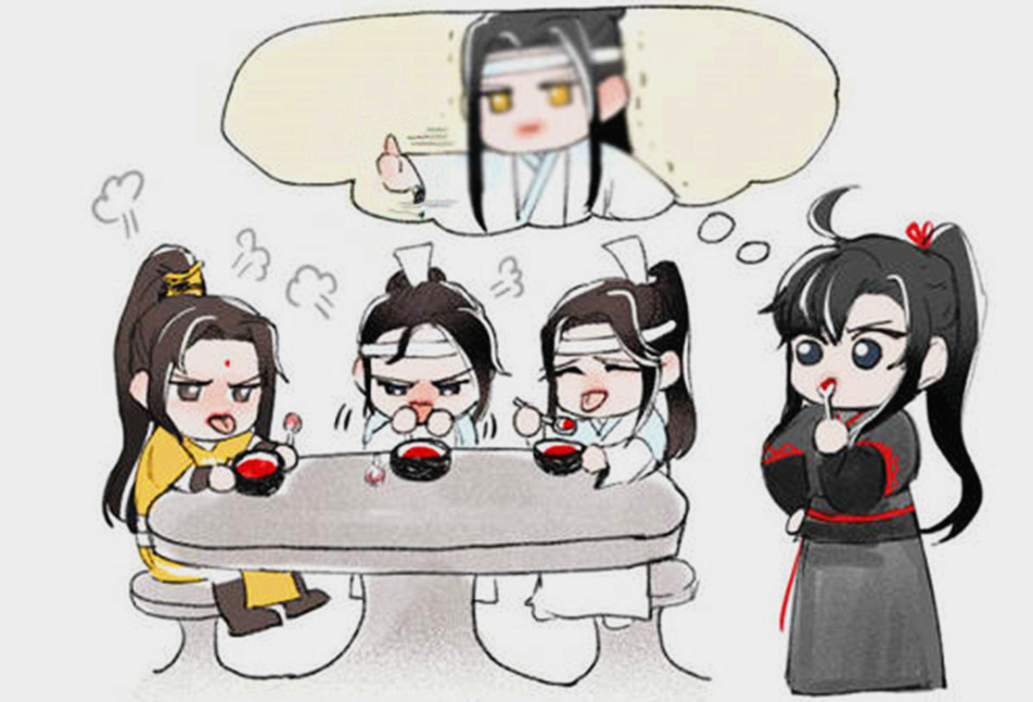 原创魔道祖师魏无羡最爱系列蓝忘机也是美食里的一道甜品