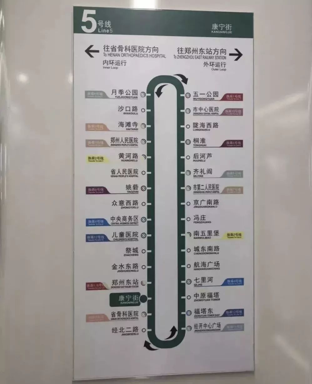 首发郑州地铁5号线环游手绘攻略