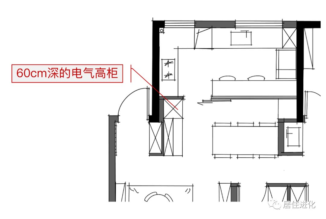 cad矮柜平面图画法图片