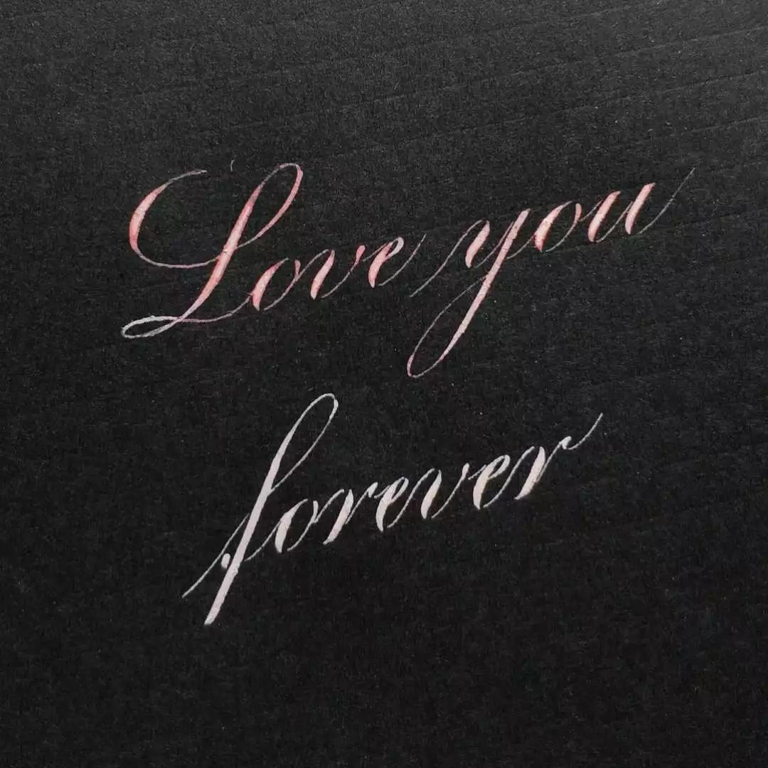 字体:blackletter@练字小西西永远爱你love you forever.