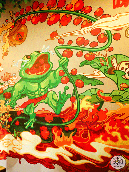 带上心爱的ta来和墙绘合影吧