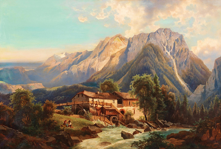 奥地利艺术家约瑟夫托马雅戈尔风景油画作品欣赏