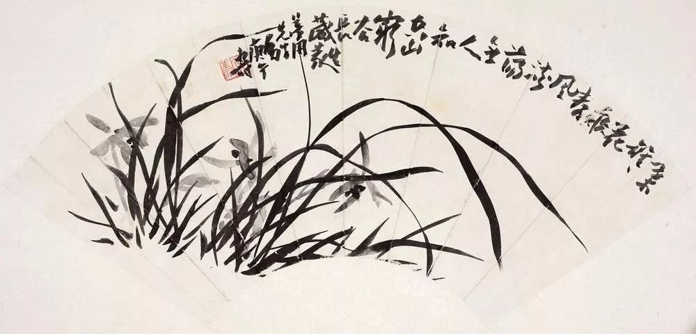 潘天寿 墨笔兰花潘天寿 扇面潘天寿 夏山图潘天寿 竹石图潘天寿 墨竹