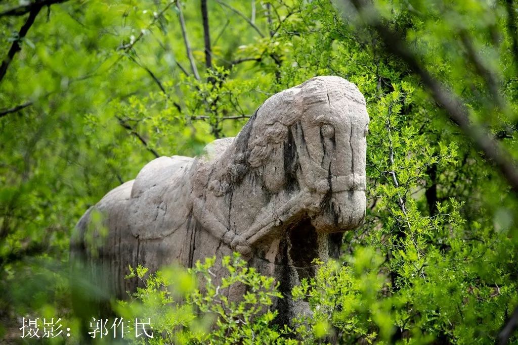 灵宝石人石马