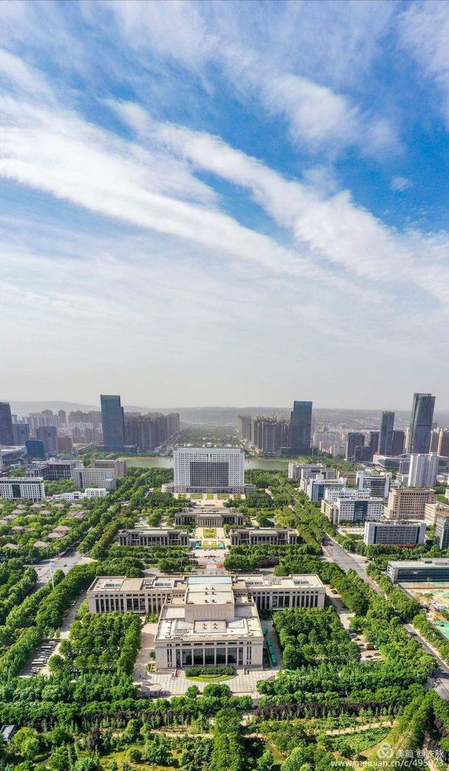 5月天气连续晴好,空中航拍洛阳新区有多美?