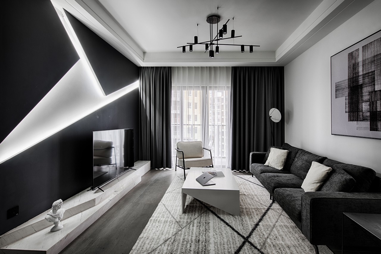 李杨作品:他一个人住108m,黑白灰 直线条,宅男就爱这个范儿
