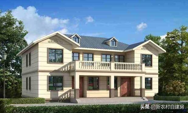 40万不到的农村双拼别墅外观新颖又大方叫上自家兄弟看看吧