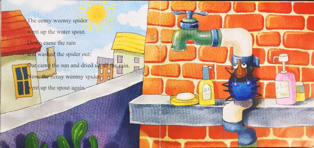 the eensy weensy spider went up the water spout.