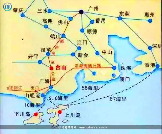 台山地图 来自搜狐网