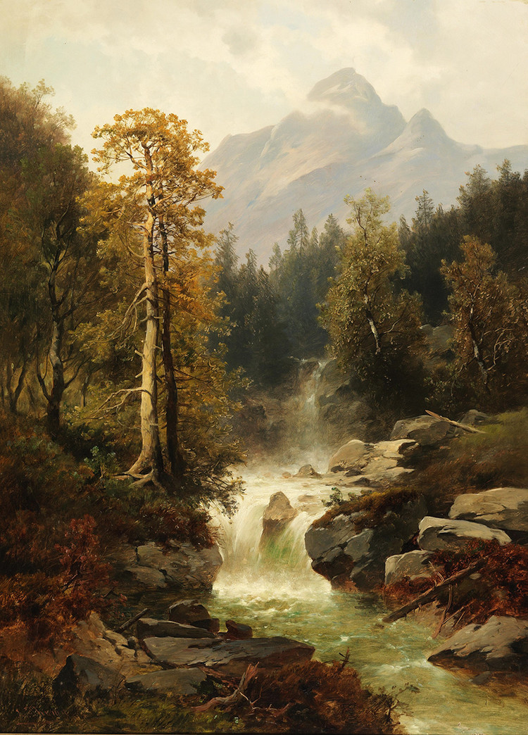 奥地利艺术家约瑟夫托马雅戈尔风景油画作品欣赏