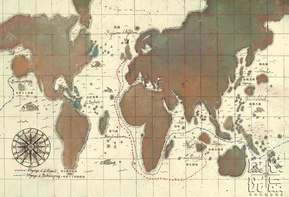 格列佛游记地图图片