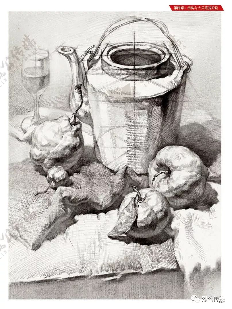 争霸联考3素描静物临摹范本从几何到静物基础课件编排体系全面基础