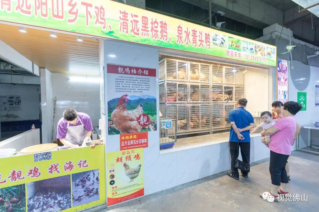 玻璃橱窗选活鸡保障活禽交易卫生安全他们操碎了心