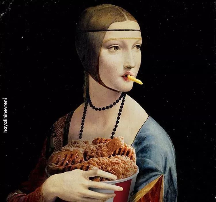 恶搞名画见多了不过这么有沙趣雕的还是第一次见