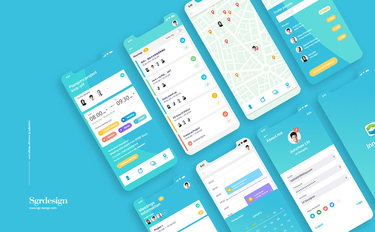 项目流程管理软件app界面ui设计分享