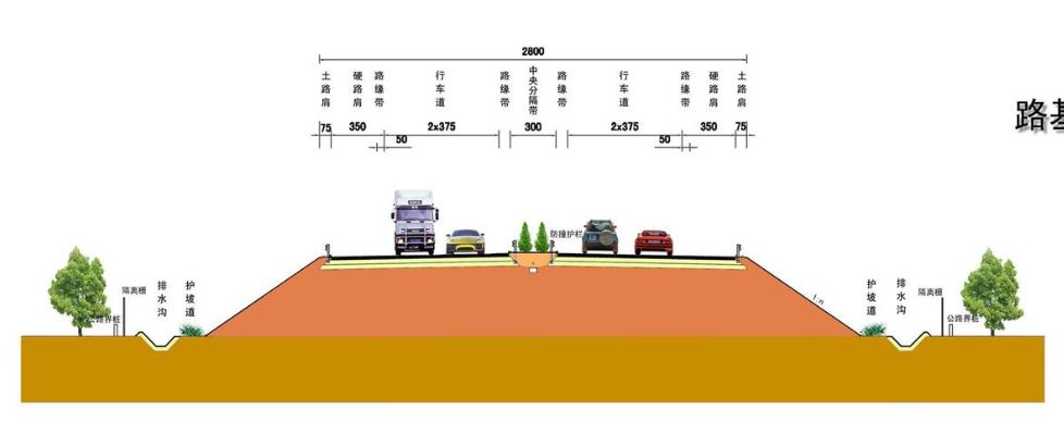 道路板带示意图图片