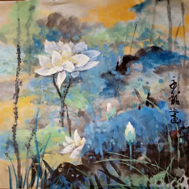 林永龙新一期泼彩重彩网络绘画班开课啦