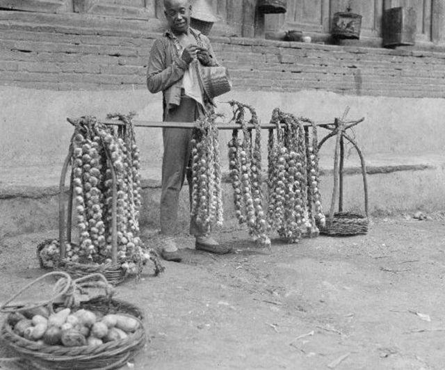 百年前的清末集市老照片