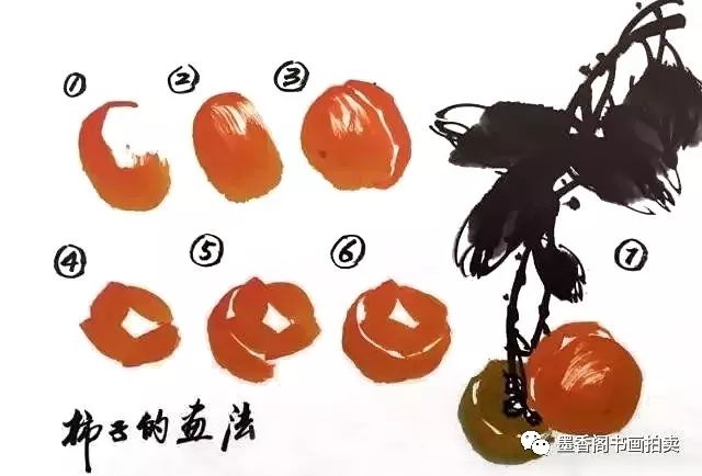 国画教程写意柿子的画法含视频