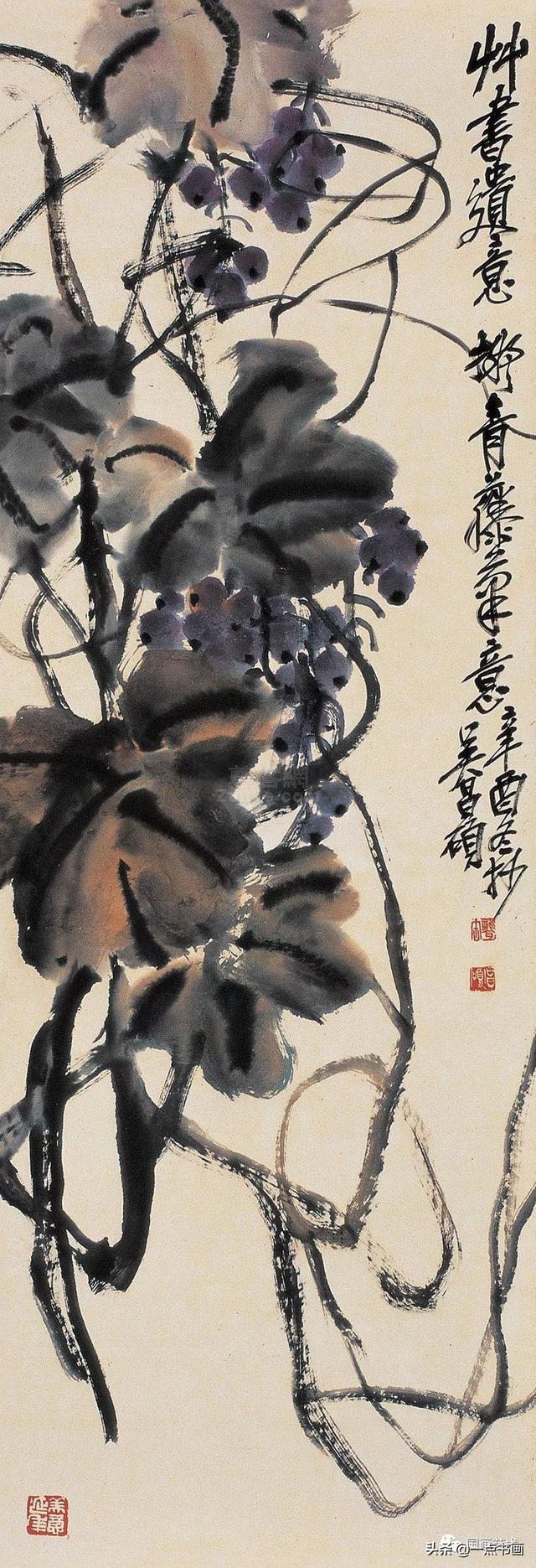 清末海派名家吴昌硕蔬果作品欣赏