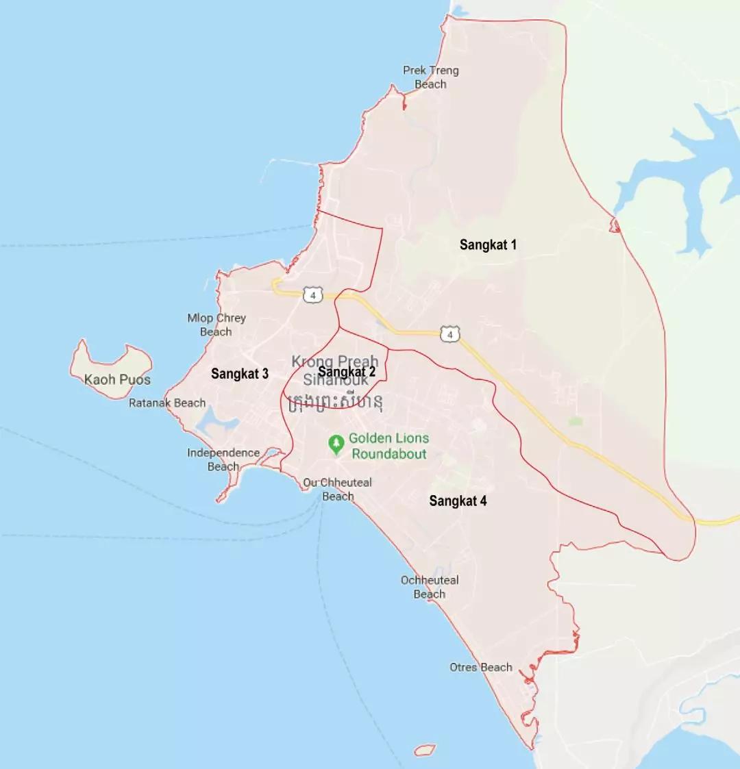 柬埔寨西港地图位置图片
