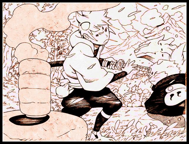 原创火影岸本新作第2话主角开启佐助的鹰小队模式男二号登场