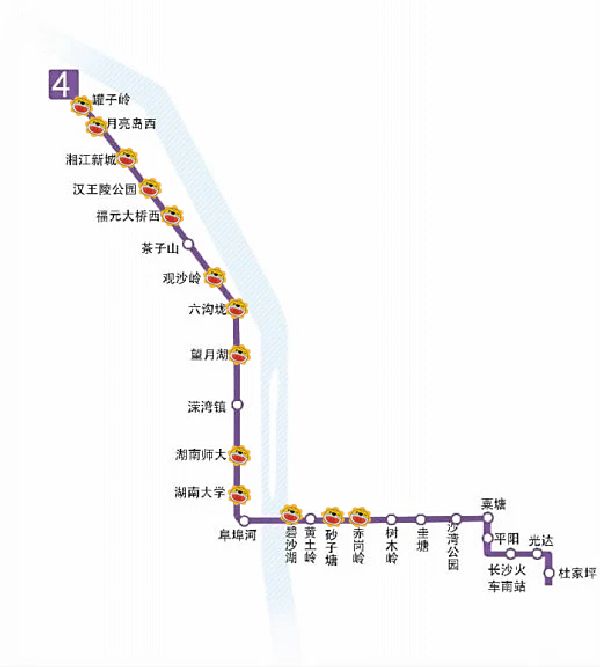 长沙地铁线路图4号图片