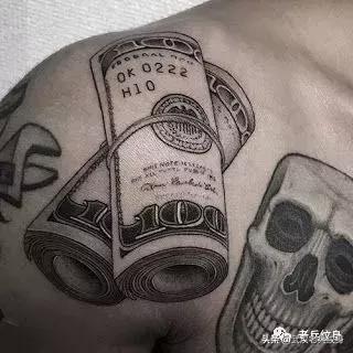 人民币纹身图片